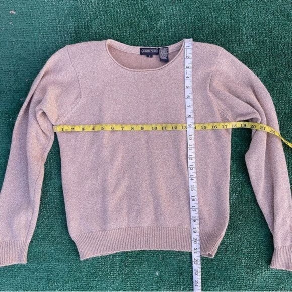 Jeanne Pierre Gold Vintage Sweater with Shoulder Pads Size S - Picture 3 of 7